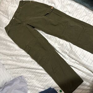 Olive Cargo Pants for girls